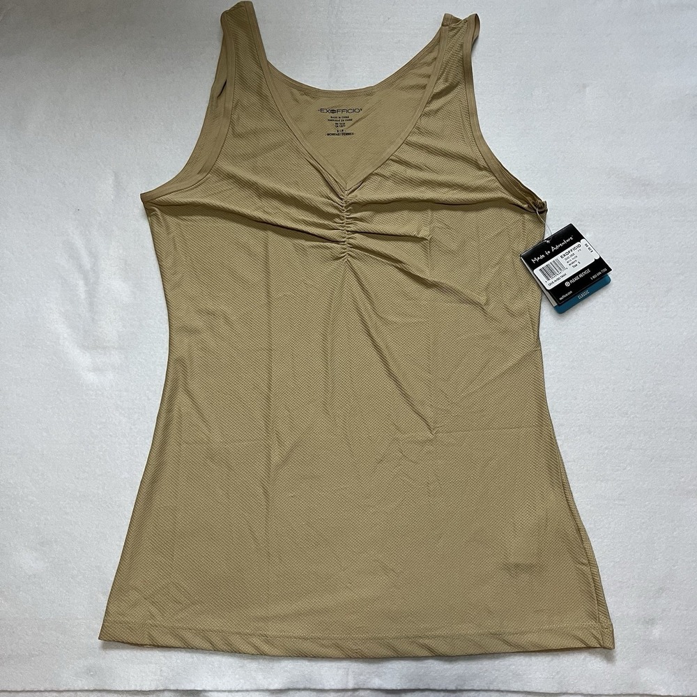 Exofficio Women's Give-N-Go Tank Top Sz S Nude Stretch Activewear NWT Travel